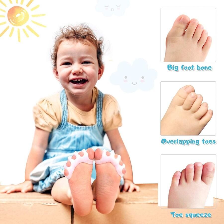 SolidKeus Kinderen Gel Flip Flops voor Overlapende Tenen