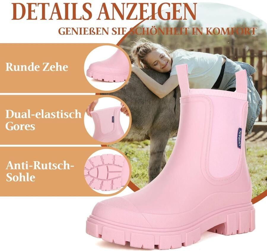 SolidKeus Modieuze Chelsea Laarzen voor Dames in Roze