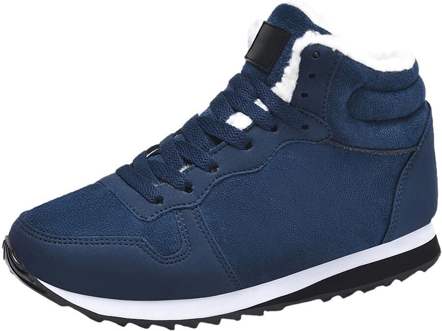 SolidKeus Unisex Warme Sneakers met Hoogtop en Vetersluiting