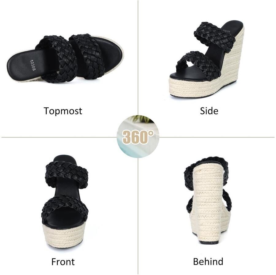 SolidKeus Vrouwen Platform Sandalen met Vlechtbanden voor de Zomer