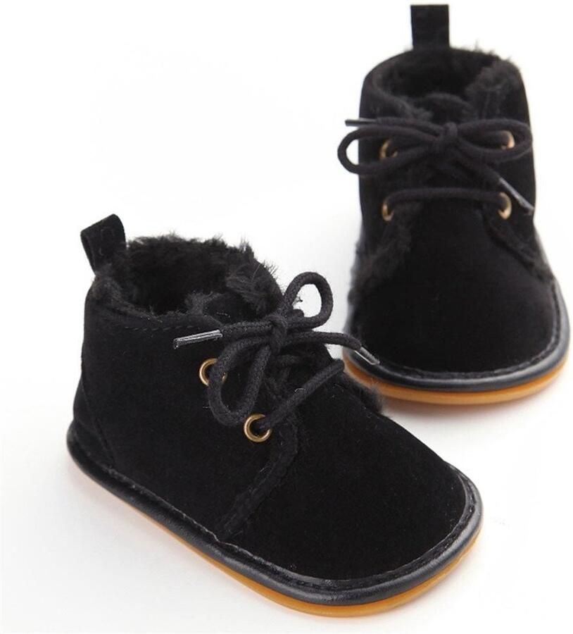 SolidKeus Warme Sneakers voor Baby Meisjes met Antislip Zool Zwart