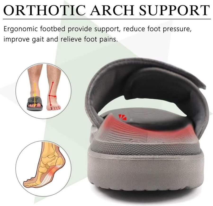 SolidKeus Heren Sport Sandalen met Plantar Fasciitis Ondersteuning