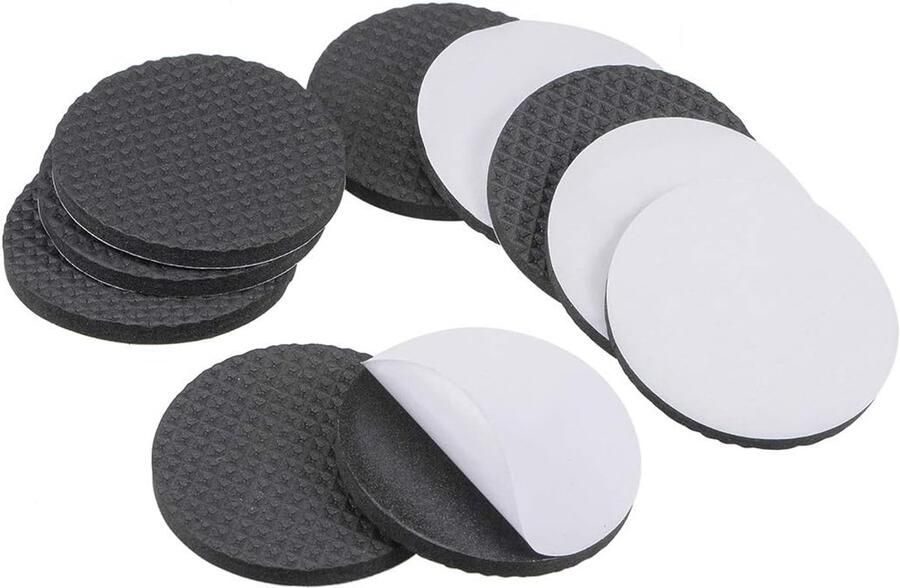 Sourcing map 10 stuks meubelpads zelfklevende rubberen pads 50 mm diameter. 4 mm dik rond zwart