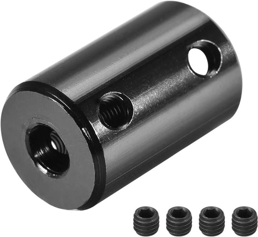 Sourcing map 2 stuks vaste koppeling askoppeling 6 mm tot 12 mm boring 25 mm lang 16 mm Dmr rood