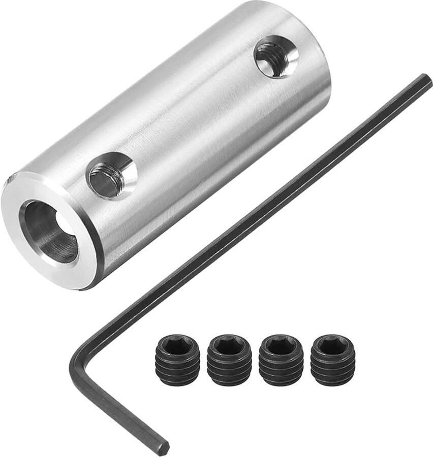 Sourcing map 3 17 mm tot 5 mm binnendiameter stijve koppeling schroef L26XD10 aluminiumlegering askoppelingsstekker motoraccessoires