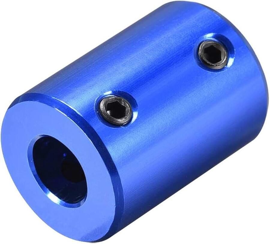 Sourcing map 4 stuks askoppeling connector 6 mm tot 8 mm boring stijve koppelingsschroef stelschroef L25XD18 aluminiumlegering donkerblauw