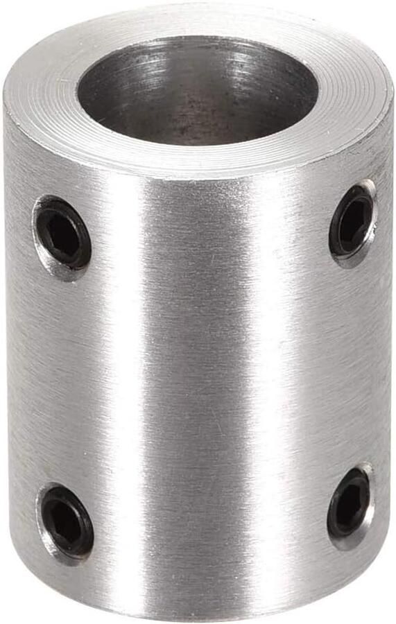 Sourcing map Askoppeling connector 12 mm tot 12 mm boring stijve koppelingsschroef stelschroef L25XD20 aluminiumlegering