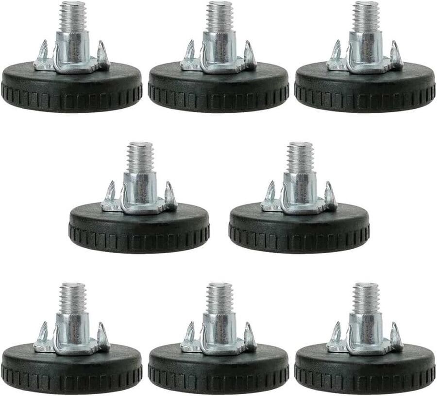 Sourcing map meubelpoten 8 stuks. M8 x 18 x 40 mm nivelleringsvoetjes bodembescherming met T-moeren voor tafel bank poten de