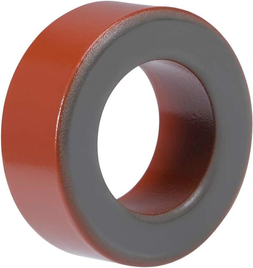Sourcing map Ringkern Rood Grijs 26.8 x 45.2 x 17 mm Ferriet Ring IJzer Poeder Toroid
