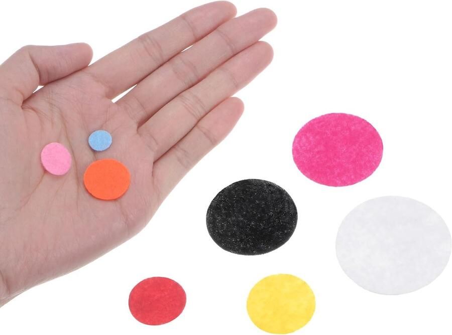 Sourcing map 100 stuks ronde vilten cirkels 30 mm 1-1 4 inch handwerk vilt pads vliesstof viltkussen wit
