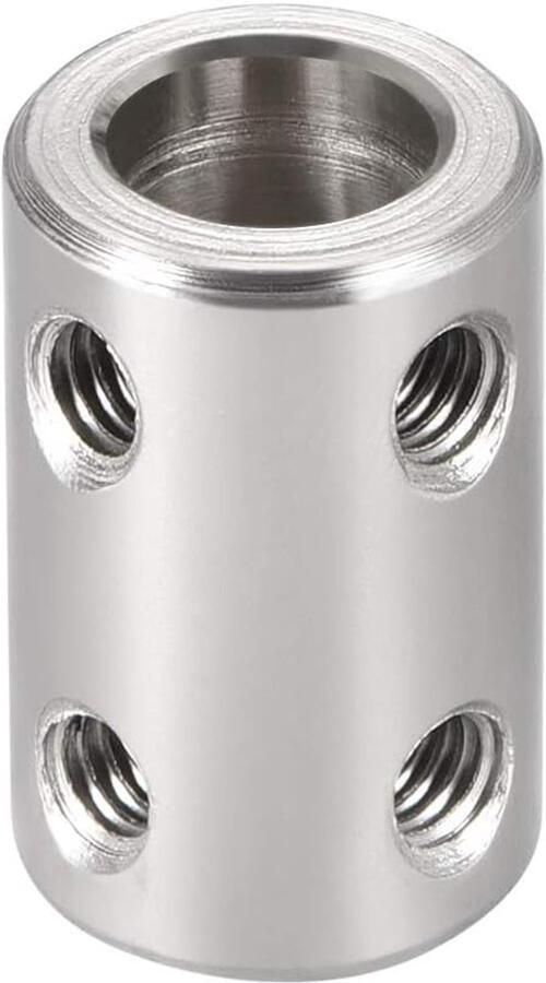 Sourcing map stalen schacht koppeling starre flexibele koppeling motor connector L22xD14 4mm-4mm 8mm to 8mm Silver Tone