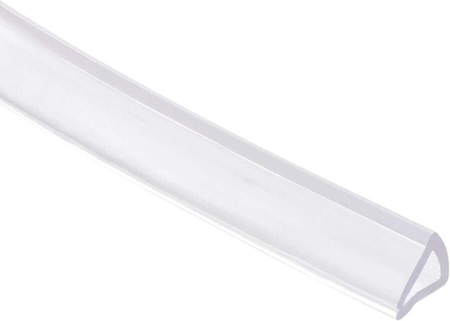 Sourcing map Trimafdichting PVC U-afdichting kanaal randbeschermingsfolie voor 3-5 mm rand 5 meter 16 4 ft lengte 0 28 inch hoogte transparant