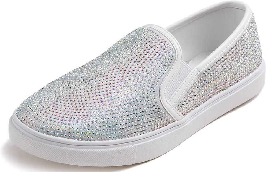 Sparkle Strass Juwelen Loafer Flats Versierd Glanzend Party Bruiloft Bruidsjurk Sneakers