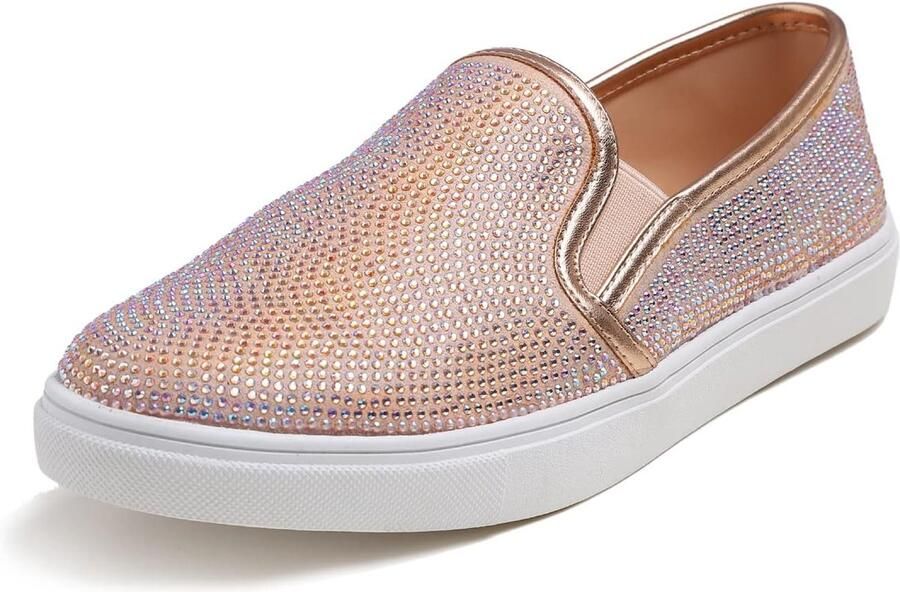 Sparkle Strass Juwelen Loafer Flats Versierd Glanzend Party Bruiloft Bruidsjurk Sneakers