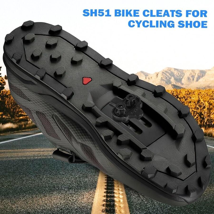 SPD Cleats Set Schoenplaten Zwart voor Fietsschoenen Shi o SPD-SL Indoor & Outdoor Gebruik