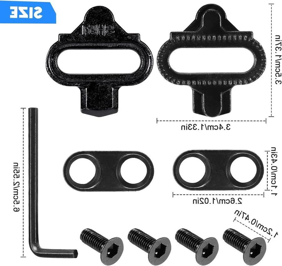 Dailygoods- Schoenplaten Hoogwaardig Roestvrij Staal SPD Cleats Fietsschoen Kit Compatibel met Shimano Duurzaam Eenvoudige Installatie