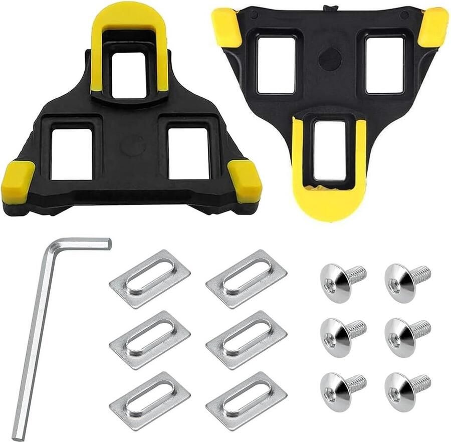 SPD Cleats voor Fietsschoenen 2 stuks compatibel met SL duurzaam en antislip geel