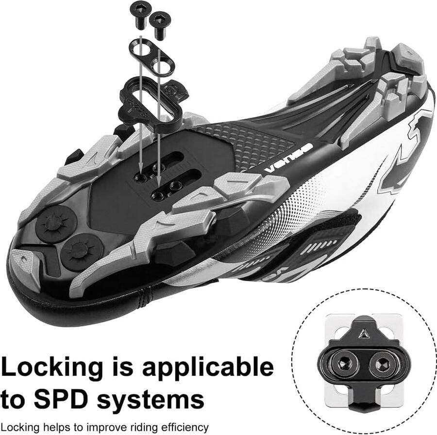 SPD fietsschoenen cleats 2-pack SPD compatibel stevige grip ideaal voor mountainbiken ShopVlot