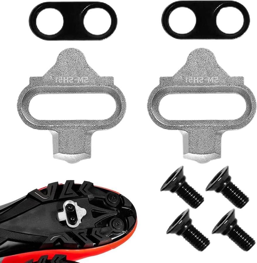 Fietsschoenplaatjes 2 stuks SPD plaatjes Stabiliteit tijdens fietsen Antislip ontwerp 68 x Meerkleurig