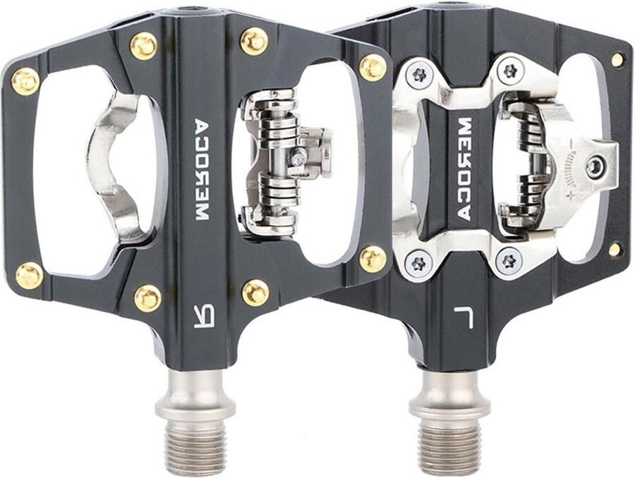 SPD Pedalen Mountainbike Fiets Clips Pedaal Fietsen Outdoor Dubbelzijdig 9 16 inch Zwart