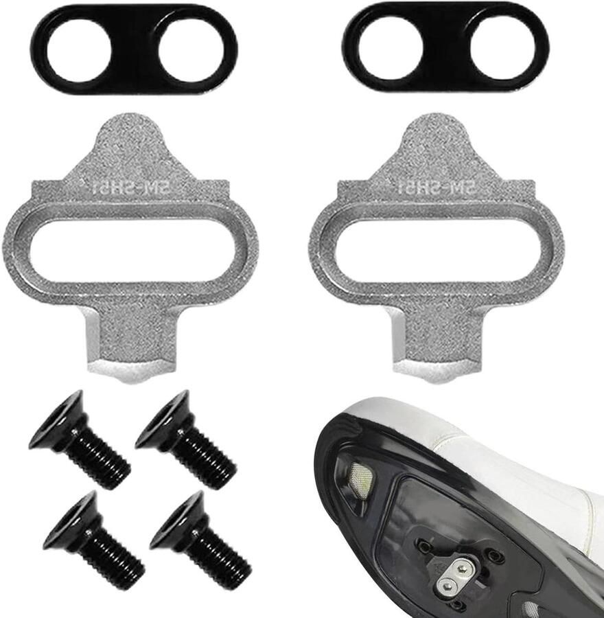 SPD Schoenplaatjes Fietsschoenplaatjes Zelfsluitend Fietsen Stabiliteit Roestvrij Staal 6.8 x Zilver
