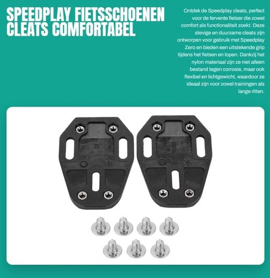 Speedplay Fietsschoenen Cleats Comfortabel Loopgemak Zwart Adapter Converter Voor Wegfiets 1 Paar