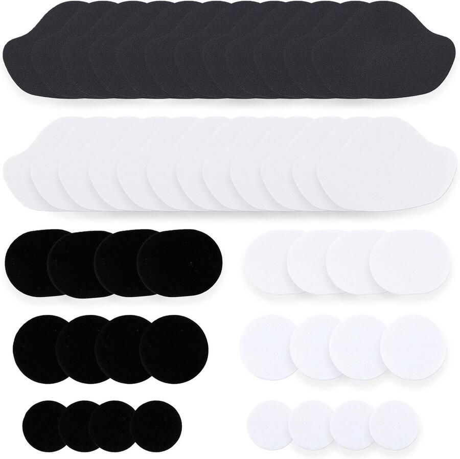 Cosensi- Schoenheeltape 48 Stuks Reparatiepatches Snelle Lijmpatches Meerdere Kleuren PU Materiaal Multigrootte Schoenreparatie
