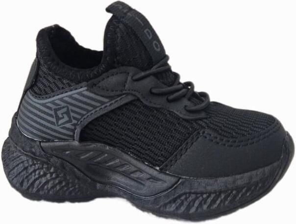 Spido Kinderschoenen Jongens Zwart Sneakers Klittenband