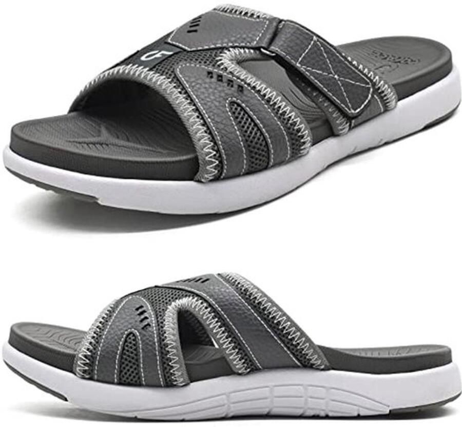 Sport Recuperatiesandalen voor Heren Lichtgewicht Orthotische Slippers met Zachte Kussens en Boogsteun voor Plantar Fasciitis