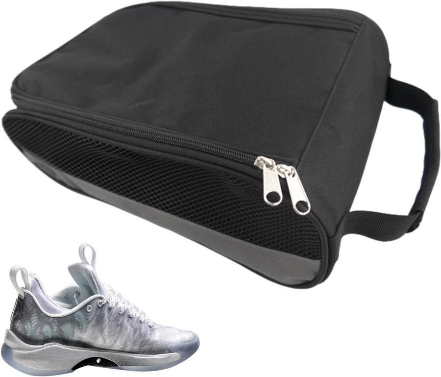 Sport schoenentas Schoenen organizer Sportuitrusting opbergen Waterafstotend Oxford stof 325 x 235 x Grijs