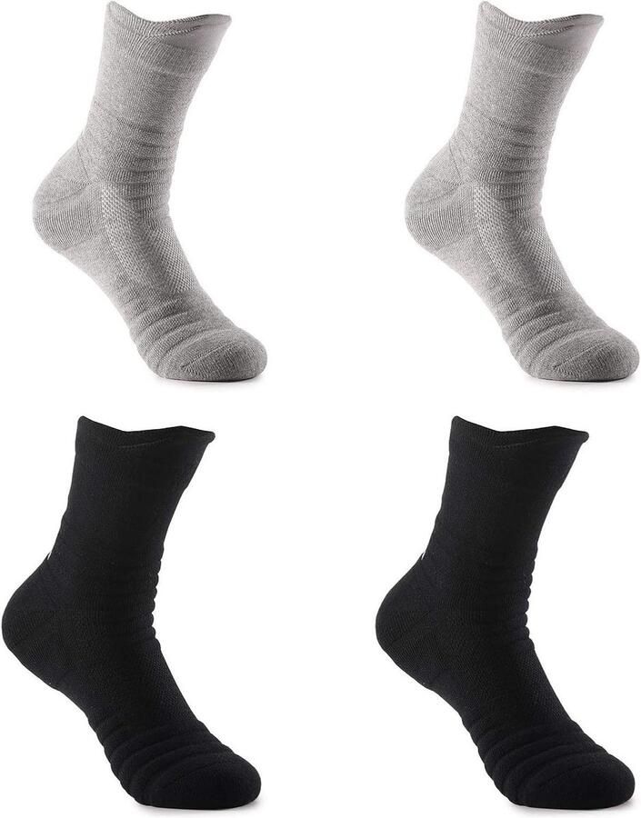 Sport Sokken Dikke Sokken Actieve Levensstijl Anti-slip Zool 2 Paar Multicolor
