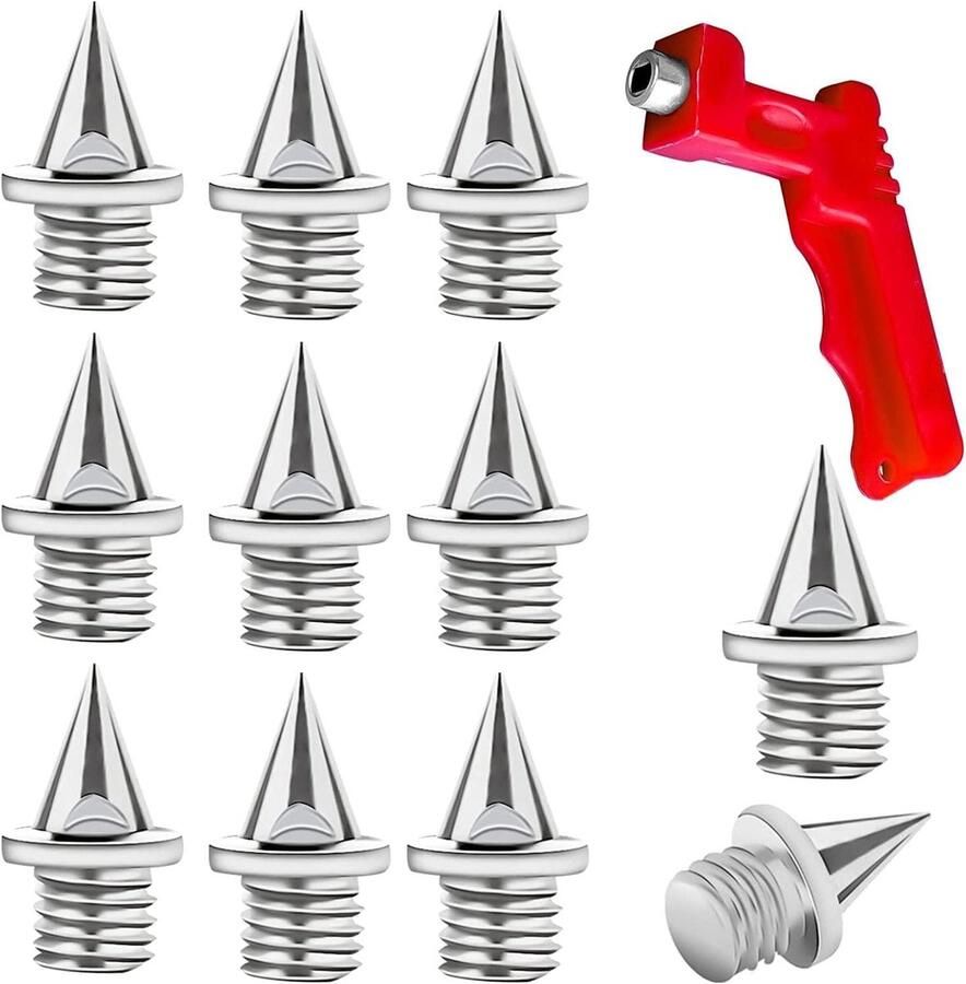 Sport Spikes Schoen Spikes Verbeteren Grip Roestvrij Staal 6mm 50 stuks Zilver