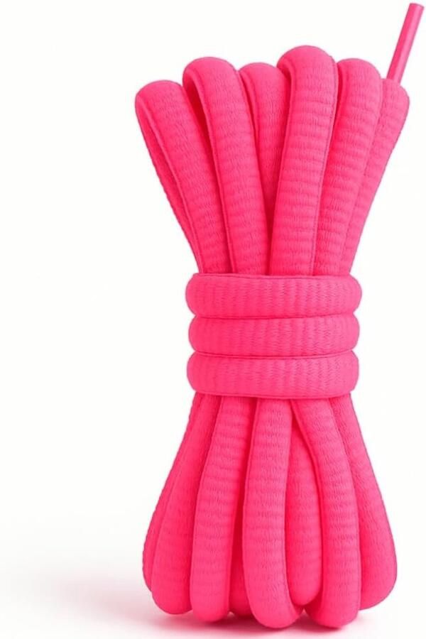Sport Veters Schoenveters Schoenen Vernieuwen Half Ronde Vorm Neon Roze