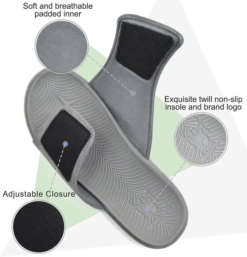 Sportflip-flops EU Grijs Orthopedische ondersteuning Ideaal voor het strand ShopVlot