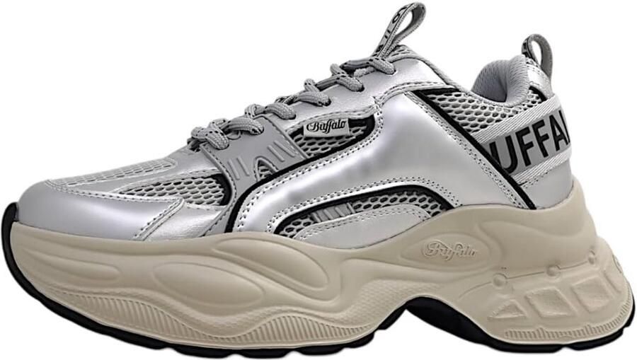 Sportieve Damesschoenen Lage Sneakers Vrije Tijd Vetersluiting Zilver