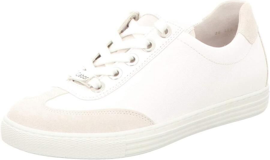 Sportieve hardloopschoenen met leer en uitneembaar voetbed