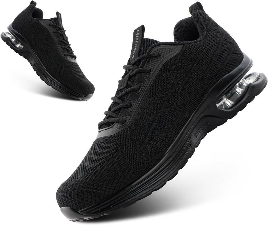 Sportieve Heren Sneakers Ademende Trainers Veelzijdige Sportactiviteiten Lichtgewicht Comfort Zwart