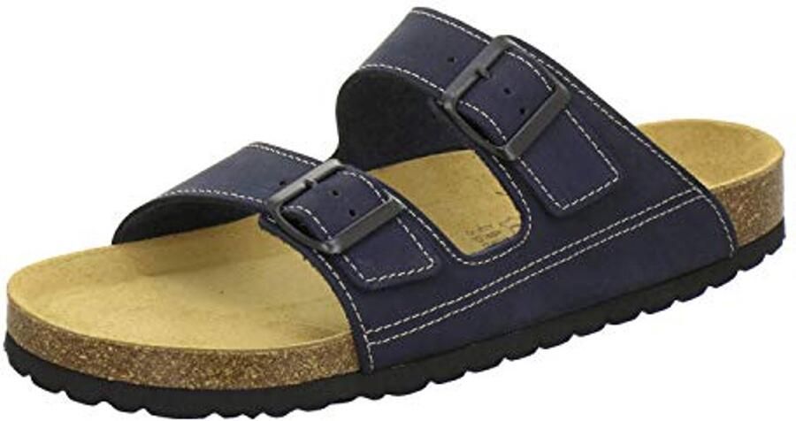 Sportieve herenpantoffels van leer met kurkvoetbed Comfortabele slippers voor elke gelegenheid