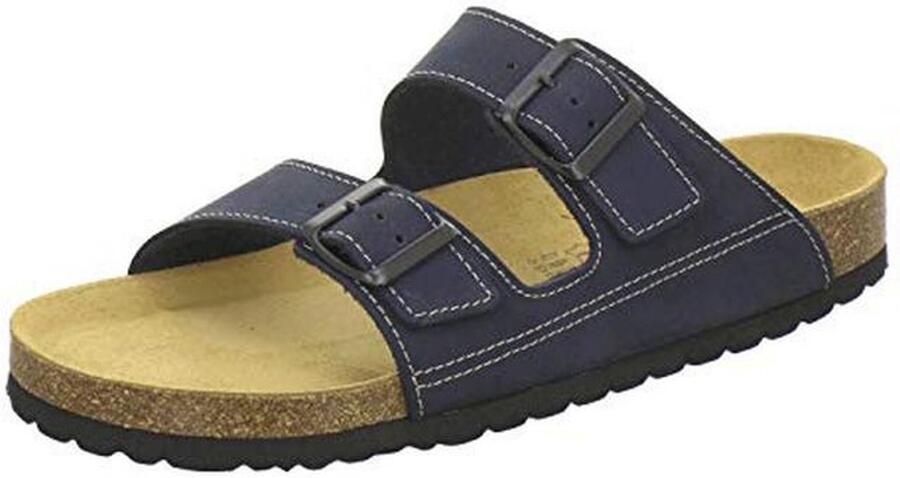 Sportieve herenpantoffels van leer met kurkvoetbed Comfortabele slippers voor elke gelegenheid