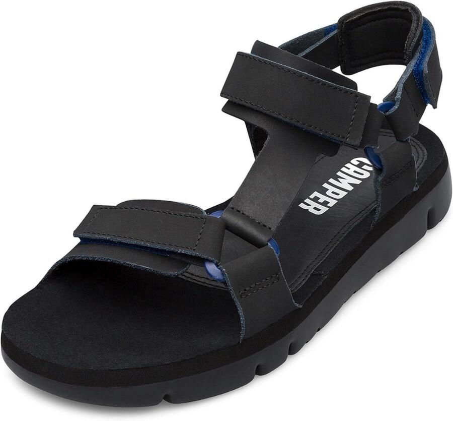 Sportieve Herensandalen Leer Zomer Zwart Lichtgewicht Sneaker Sandaal