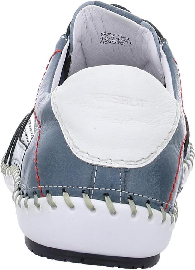 Sportieve lage schoenen voor heren blauw glad leer