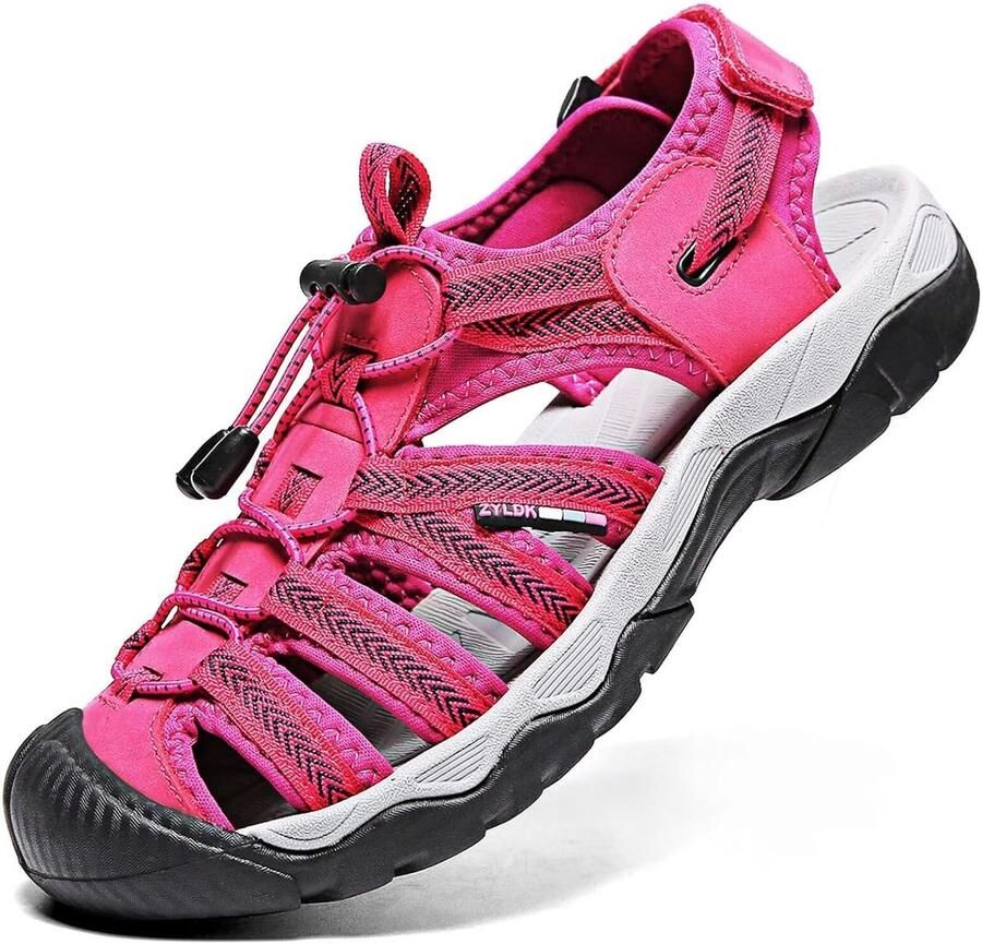 Sportieve leren sandalen voor heren zomer strand outdoor wandelen leer klittenbandsluiting waterdichte schoenen voor op het strand