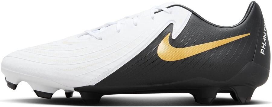 Sportieve Voetbalschoenen Wit Zwart Goud