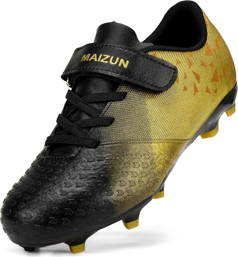 Sportieve Voetbalschoenen Zwart Geel EU Geschikt voor Compacte Vloeren Voor en