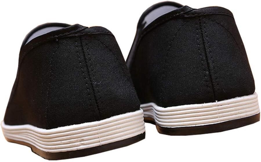 Sports Chinese stijl Pantoffels Kung Fu Vechtsporten Tai Chi schoenen Rubberen zool Unisex Zwart