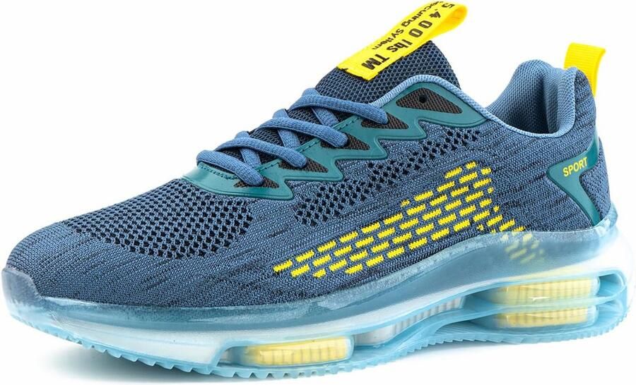 Sportschoenen Heren Ademend Hardloopschoenen Heren Blauw Lichte Gymschoen met Luchtkussen