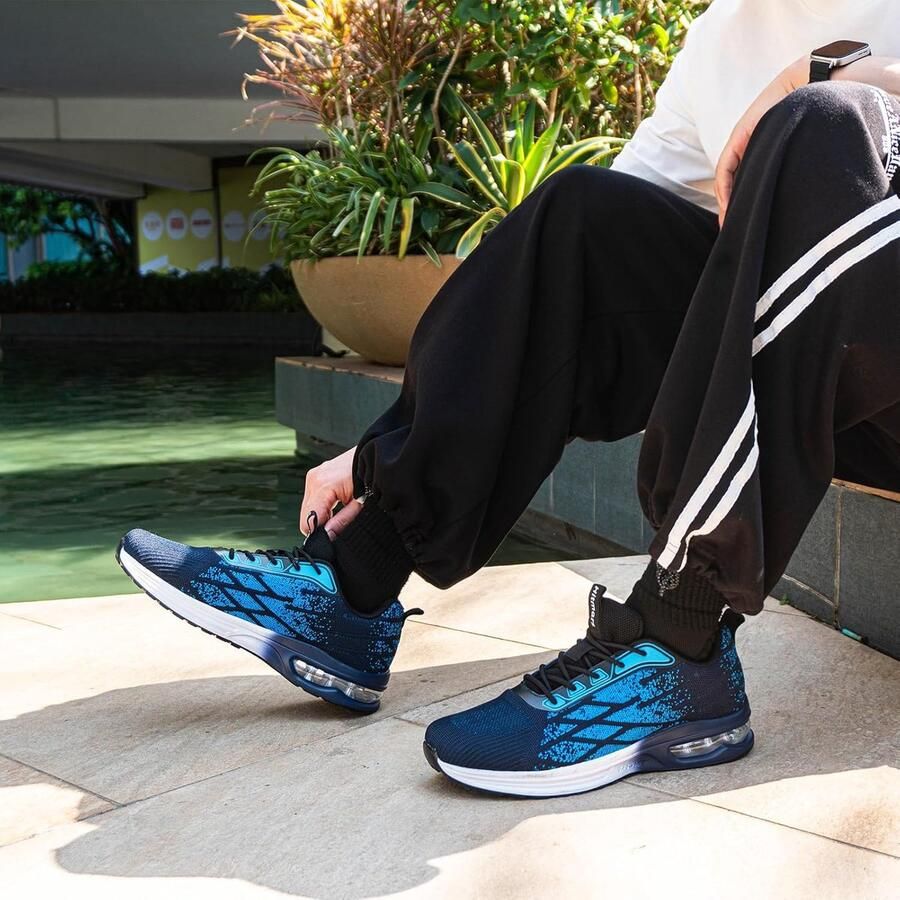 Sportschoenen Heren Trainers Sneakers Actieve Levensstijl Lichtgewicht Comfort Zwart