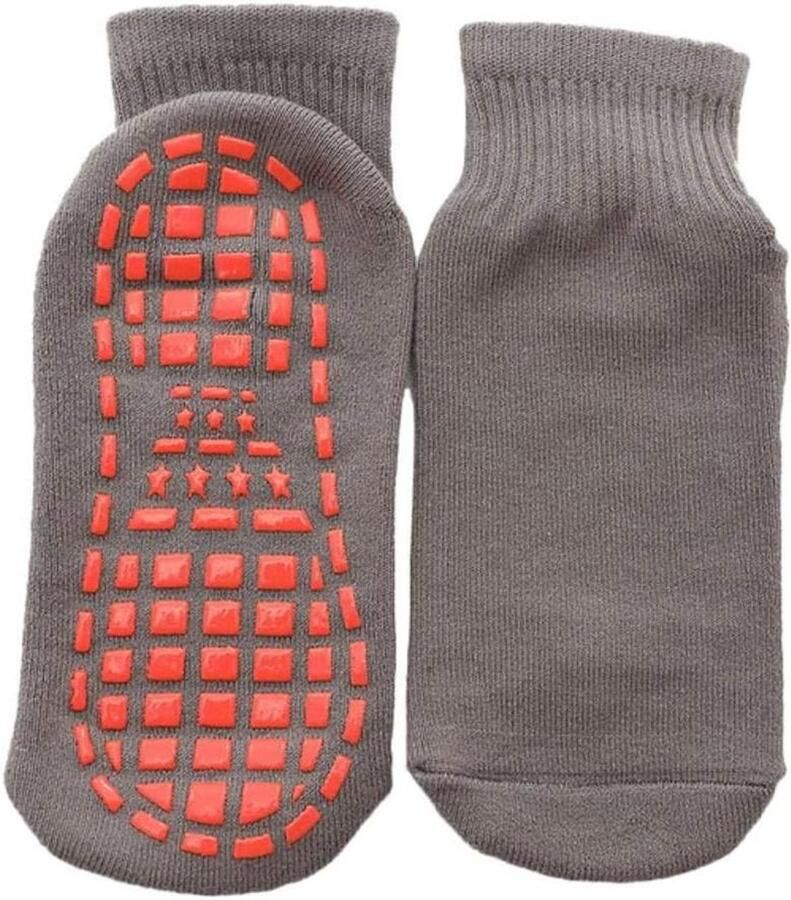 Sportsokken Fitness Sokken Binnen Sporten Antislip Zolen 3 Paar Wit