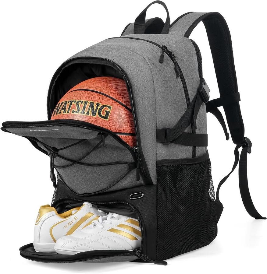 Sporttas met Ballen- en Schoenenvak Ideaal voor Basketbal Voetbal en Fitness