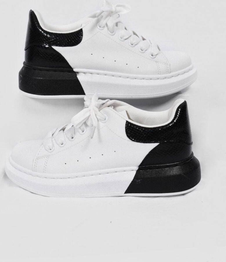 Sporty sneakers Schoenen dames Basic Trendy Sportief Gekleurde hak Kleur Zwart